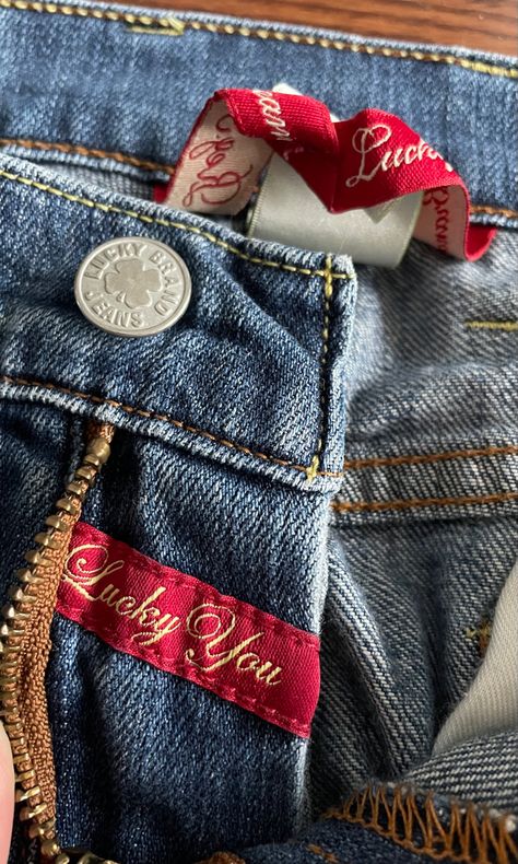 #luckybrand #luckyyou #jeans #vintagejeans #aesthetic #tiktok #clothes #fashionblogger #inspiration #fyp Lucky You Jeans, Tiktok Clothes, Depop Aesthetic, Denim Aesthetic, Visual Archive, Eldest Daughter, Holiday Wishlist, Lucky Jeans, Aesthetic Tiktok