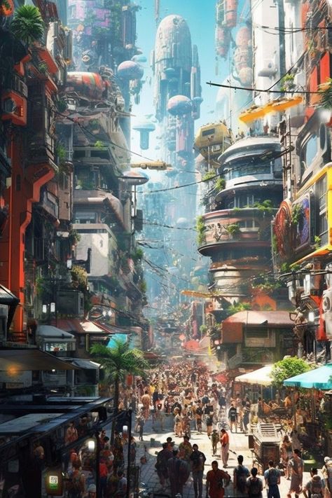 Bio Punk City, Arcanepunk City, Distopian Architecture, Atompunk City, Urban Fantasy City, Cyberpunk City Concept Art, Modern Fantasy City, Steampunk City, Sci Fi Landscape