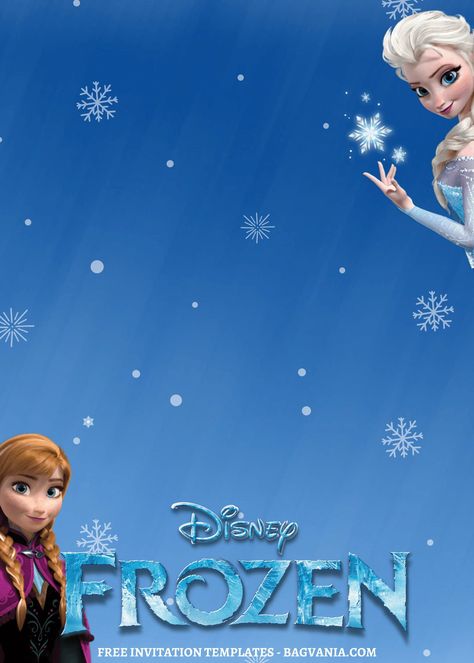 Frozen Template Invitation, Frozen Invitations Free Templates, Free Frozen Invitations, Disney Frozen Invitations, Elsa Invitation, Frozen Background, Frozen Invitations, Frozen Birthday Invitations, Disney Free