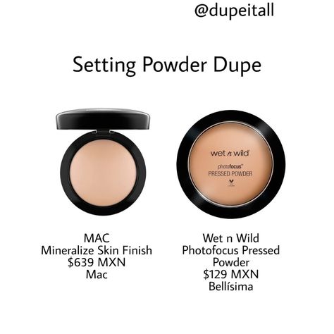 Mac Mineralize Skin Finish vs. Wet n wild photofocus pressed powder FOLLOW DUPE IT ALL FOR MORE! Mac Mineralize Skin Finish, Mac Products, Pretty Brown Eyes, Mac Powder, Pressed Powder, Wet N Wild, Setting Powder, Mac, Paint