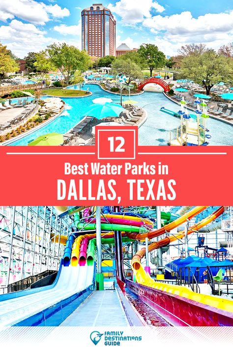 Want ideas for places in Dallas, TX that have water slides, lazy rivers, splash pools, and more? Want to see water parks in & near the Dallas-Fort Worth Area? We’re FamilyDestinationsGuide, and we’re here to help: Discover the best water parks in Dallas - so you get memories that last a lifetime! #dallas #dallaswaterparks #dfwwaterparks #fortworth Water Parks In Texas, Places In Dallas, Splash Pools, Indoor Water Parks, Lazy River Pool, Dallas Hotels, Texas Vacation, Indoor Water Park, Kid Friendly Vacations