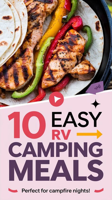 Make your RV adventures even better with these 10 easy-to-cook camping meals! Featuring healthy RV meals, camping breakfast ideas, and recipes like savory steak bites, this guide has something for every mealtime. Simplify your camping meal planning with road trip food that’s fast, flavorful, and perfect for the open road. Meals For Rv Camping, Foil Packets For Camping, Rv Camping Meals, Keto Camping, Best Camping Recipes, Camping Meal Plan, Rv Food, Rv Meals, Rv Must Haves