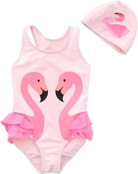 Amazon.com: Toddlers Swimsuit Girls Bathing Suit Princess 2 Piece Ruffle Swimwear Tankini for Baby Girls: Clothing, Shoes & Jewelry Flamingo Swimsuit, Swimsuit Cute, Swimsuits 2017, Toddler Swimsuits, Cute One Piece, Baby Swimwear, Bath Girls, Swimwear Tankini