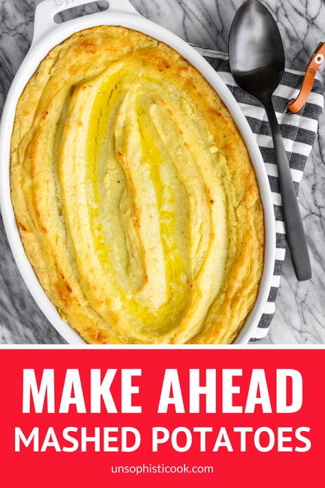 Make Ahead Mashed Potatoes Recipe, Mashed Potatoes Instant Pot, Potatoes Instant Pot, The Best Mashed Potatoes, Instant Pot Mashed Potatoes, Make Ahead Mashed Potatoes, Cream Cheese Potatoes, Baked Mashed Potatoes, Potatoes Easy