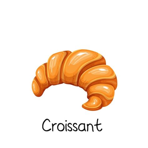 Breakfast Illustration, French Croissant, Bubble Waffle, French Bakery, Food Sweet, Bread And Pastries, French Food, Sweet Desserts, Menu Design