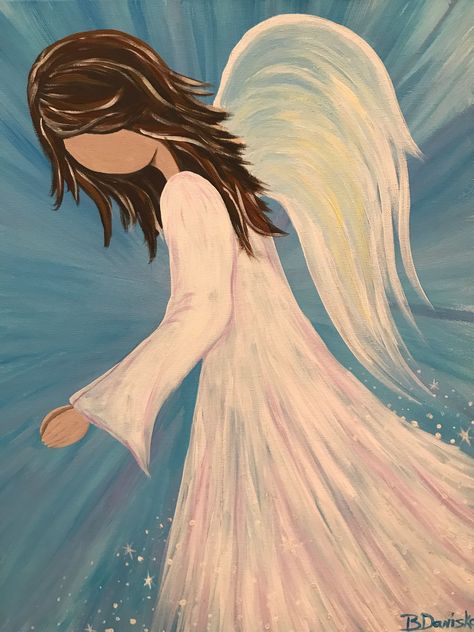 Sharpie Art Projects, Angel Y Diablo, Art With Meaning, Sky Art Painting, Boho Painting, Angel Artwork, Diy Canvas Wall Art, Glass Art Projects, Watercolor Sunset