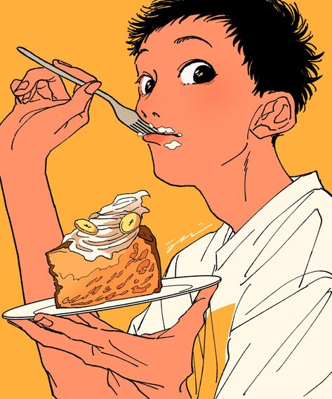 Eat Drawing Reference, Diner Drawing Reference, Character Eating Drawing, Eating Character Design, Eating Ice Cream Pose Drawing, Eating Drawing Pose, Eating Popsicle Pose Reference, Pose Reference Eating, Holding Food Reference