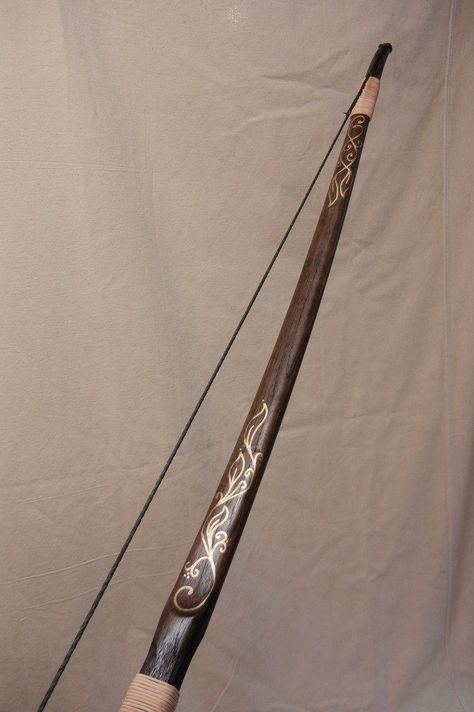 Elven Bow, Golden Artwork, English Longbow, Recurve Bows, Archery Bows, Traditional Archery, Longbow, J R R Tolkien, Bow And Arrow