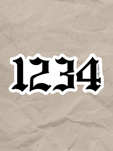 1234 Tattoo, Upper Arm Tattoo Men, 1234 Angel Number, Angel Number Sticker, Arm Tattoo Men, Leg Sleeve Ideas, Number Tattoo Fonts, Upper Arm Tattoo, Number Tattoos