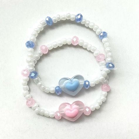 princess and the pauper second version! 🩷🩵 #barbiebracelet #beadedbracelets #gelangmanik Easy Cute Bracelets, Designs For Bracelets, Look Bracelet Ideas, Bracelet Beaded Ideas, Cute Beaded Bracelets Ideas, Cute Beads Bracelets, Easy Bracelet Ideas, Cute Bracelets Ideas, Bracelet Beads Ideas