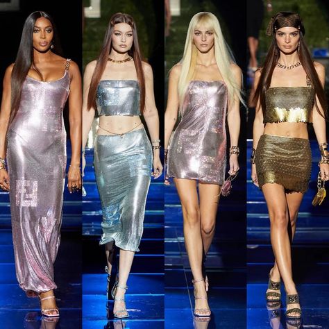 𝓓𝓪𝓼𝓱𝓪🏹she/her on Instagram: “favourite looks;pt.2: Fendi by Versace (designed by Donatella Versace). 📸by Daniele Schiavello/Vogue Runway.” Versace X Fendi, Versace Design, The Swap, Versace Dress, Donatella Versace, Style Looks, Vogue Runway, Celebrity Look, Birthday Dresses