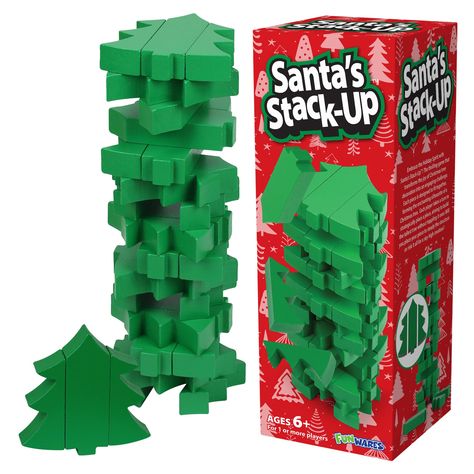 PRICES MAY VARY. ALL-AGES FAMILY FUN: Santa’s Stack-Up brings together kids and adults for a delightful family game night. The challenge of building the tallest Christmas tree without toppling it provides endless holiday entertainment for everyone. HOLIDAY GIFTING MADE EASY: Make gifting easy with Santa’s Stack-Up! This unique stacking game is a perfect Christmas gift, ideal for white elephant exchanges, birthdays, and even Birthdays. Its charming design ensures it will be the hit of any Xmas pa Xmas Games For Kids, Holiday Party Games For Kids, Christmas Tree Wood, Balance Game, Christmas Tree Silhouette, Xmas Games, Tall Christmas Trees, Fun Christmas Party Games, Strategic Thinking