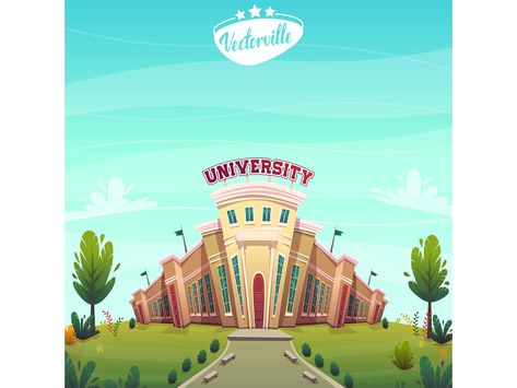 university campus student education by Anna Vectorville Yale University Campus, Campus Illustration, Graphic Drawing, Yale University, Education Design, University Campus, Saint Charles, San Rafael, Show And Tell