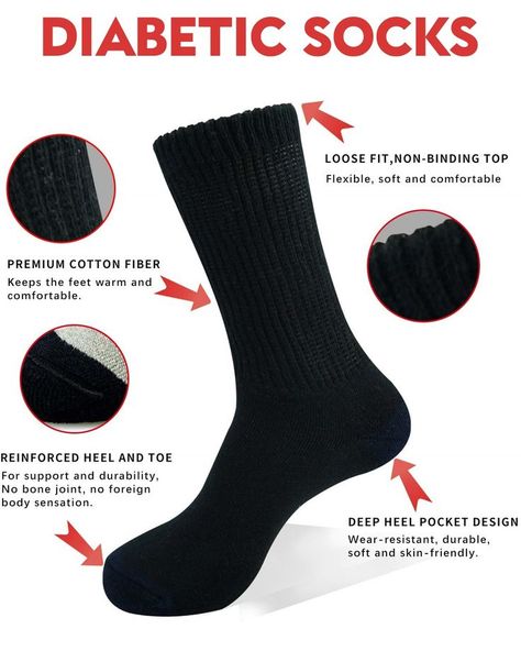 This diabetic sock is easy to put on and does not leave pressure marks. It will make your feet feel comfortable and cozy. #diabetic #extrawide #socks Sports Massage Therapy, Shoes Without Socks, Sports Massage, Muslim Women Fashion, Warm Socks, All About Shoes, Content Ideas, Fashion Socks, Sport Socks