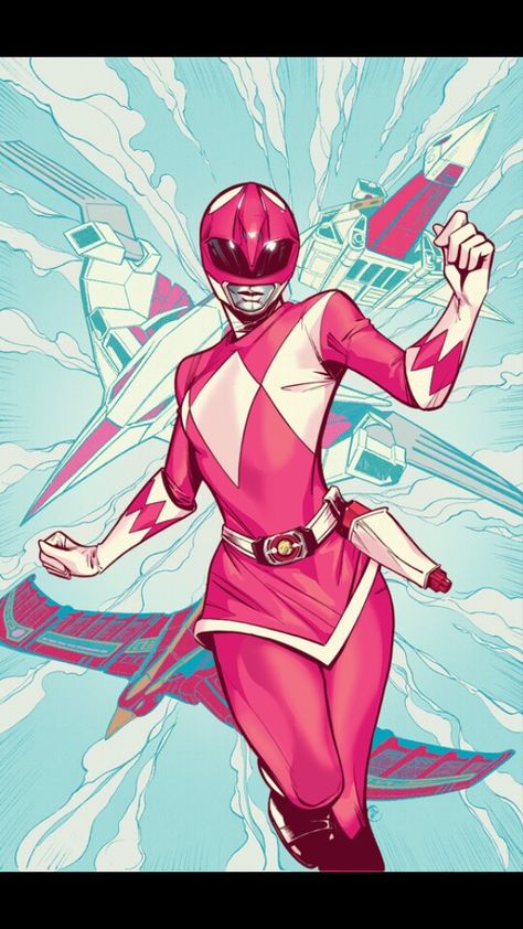 Joelle Jones Power Rangers Pink, Joelle Jones, Pink Ninja, Power Ranger Birthday Party, Kimberly Hart, Power Rangers Comic, Power Rangers Spd, Power Ranger Birthday, Pink Ranger