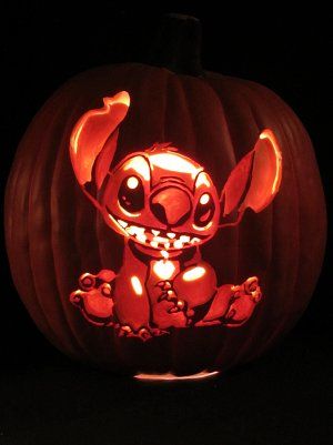 Stitch Jake O Lantern Ideas, Stitch Pumpkin Carving, Sac Halloween, Stitch Pumpkin, Pumpkins Ideas, Pumpkin Carving Patterns Free, Cute Pumpkin Carving, Disney Pumpkin Carving, Pumkin Carving