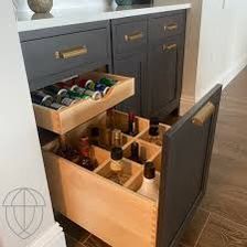 Dry Bar Ideas, Alcohol Storage, Liquor Storage, Liquor Bar, Loft Kitchen, Built In Bar, Home Bar Designs, Kitchen Pantry Cabinets, Dry Bar