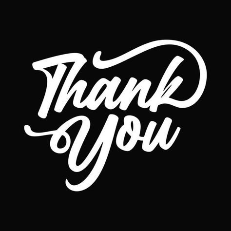 Thank you vector graphic typography Prem... | Premium Vector #Freepik #vector #background #typography #font #graphics Thank You In Black Background, Graphic Stencil, Tee Design Inspiration, Thank You Typography, Thank You Poster, Graphic Typography, Thank You Card Design, Logo Banners, Flower Stands