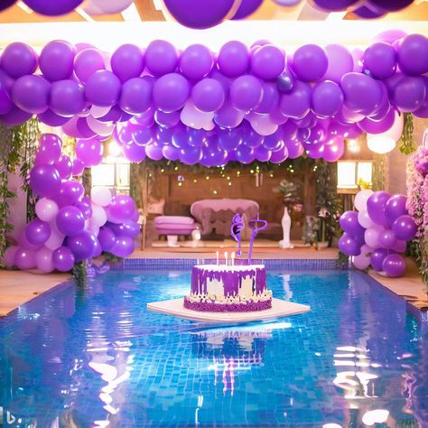 Swimming pool 🏊birthday decoration bts purple ballons dacor Bts Purple, Pool Birthday, Bach Party, Birthday Decoration, Birthday Decorations, Swimming Pool, Swimming Pools, Swimming, Pool