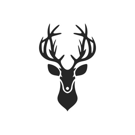 Deer Icon, Deer Logo, Black Deer, Diy Shirts, Silhouette Art, Deer Antlers, Diy Shirt, Antlers, Icon Design