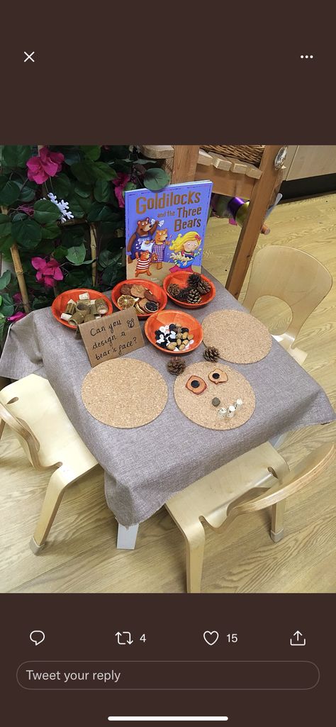 Goldilocks And The Three Bears Eyfs Writing, We’re Going On A Bear Hunt Eyfs, Teddy Bear Preschool Activities, Goldilocks And The Three Bears Preschool, Goldilocks And The Three Bears Eyfs, Goldilocks Activities, Tactile Sensory Activities, Three Bears Activities, Bears Preschool