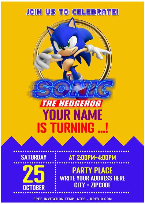 Sonic Invitations Template, Sonic Birthday Invitation Template, Sonic The Hedgehog Invitation Template, Sonic The Hedgehog Birthday Party Invite, Free Sonic Invitations, Sonic Birthday Invitations Free Template, Sonic The Hedgehog Birthday Invitations, Sonic Invitation Template Free, Sonic Birthday Party Invitations