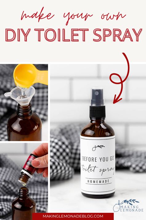 Diy Toilet Spray, Diy Poo Pourri, Odor Eliminator Diy, Essential Oil Spray Recipes, Diy Room Spray, Deodorizing Spray, Bathroom Spray, Bathroom Odor, Smudge Spray