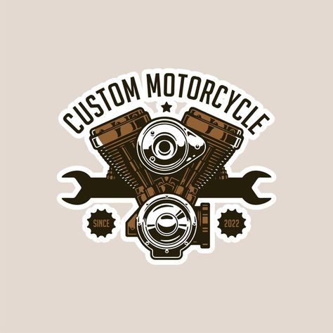 Miniature Logo, Retro Label, Motorcycle Logo, Custom Motorcycle, Porsche Logo, Vector Logo, Premium Vector, Graphic Resources, Vehicle Logos