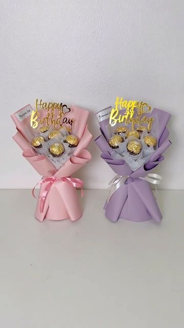 Snack Bouquet Diy Birthday Gifts, Chocolate Bukey Ideas, Chocolate Ideas Gifts, Bouquet Of Flowers Gift Birthdays, Chocolates Bouquet Diy Gift Ideas, Bouquet Ideas Gift, Chocolate Flower Bouquet, Ferrero Bouquet, Customized Gift Ideas