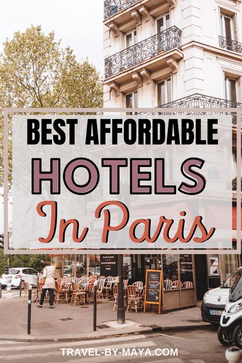 Best Affordable Hotels in Paris: If you are looking for ways to travel Paris on a budget, you should look for an affordable hotel! In this blog post, I share with you 10 affordable Paris hotels with a view (or without) that you can stay at! #travelparisonabudget #paristravel #parisaffordablehotels #bestparishotels Paris Accommodation, Paris Budget, Best Paris Hotels, Paris On A Budget, Boutique Hotel Paris, Hotels In France, Hotels In Paris, Travel Paris, Paris France Travel