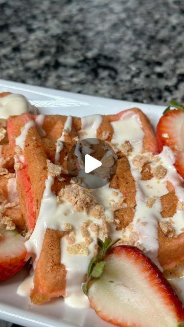 Waffle Sticks, Strawberry Crunch, Tasty Desserts, Brunch Party, Strawberry Cake, Fun Food, May 13, Food Network, Breakfast Ideas