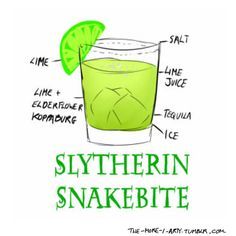 Harry Potter inspired cocktails from Book Riot! Description from pinterest.com. I searched for this on bing.com/images Harry Potter House Drinks, Hogwarts Cocktails, Snakebite Cocktail, Theme Drinks, House Cocktails, Harry Potter Cocktails, Harry Potter Drinks, Harry Potter Movie Night, Slytherin Snake