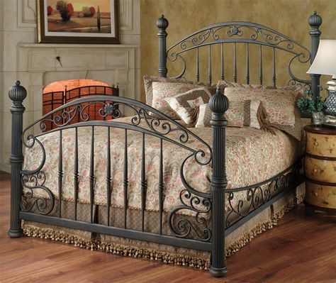 Iron Headboard, Wrought Iron Beds, Wrought Iron Bed, Iron Bed Frame, Hillsdale Furniture, Iron Bed, King Bedding Sets, Metal Bed, Queen Bedding Sets