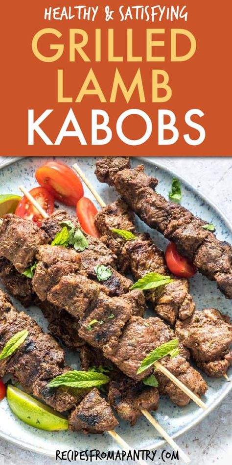 These Grilled Lamb Kabobs skewers are full of great Middle Eastern flavor. Made with an easy and aromatic Mediterranean marinade, lamb kebobs are light, healthy and satisfying and just thing for serving up all summer long! Cook lamb kabobs on the grill or in the oven. Click through to get this awesome recipe!!  #lambkabobs #lambkebobs #grilledlambkabobs #kabobs #kebobs #lamb #summerrecipes #grilling #lambrecipes #bbq  #middleeastern Mediterranean Marinade, Kabobs On The Grill, Grilled Kabobs, Recipes Pakistani, Healthy Potluck, Cook Lamb, Easy Potluck Recipes, Lamb Kabobs, Plating Food