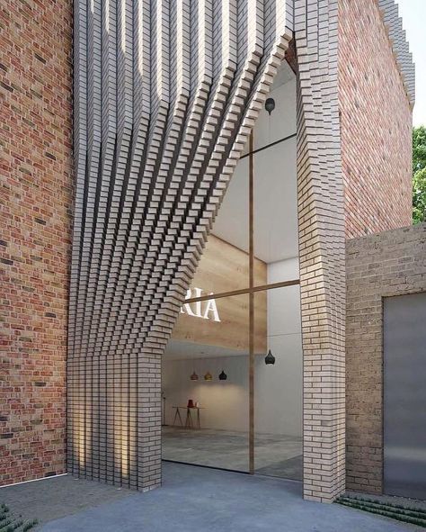 Architecture Parametric, Modern Window Design, Architecture London, Brick Works, Facade Architecture Design, Brick Masonry, Parametric Architecture, London Architecture, Modern House Facades