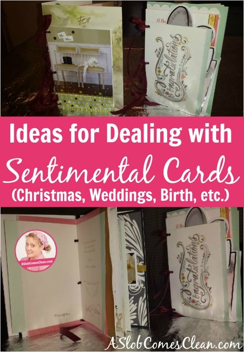 Sentimental Clutter, Saving Cards, Slob Comes Clean, Dana K White, A Slob Comes Clean, Greeting Card Storage, Organised Life, Decluttering Inspiration, Old Greeting Cards