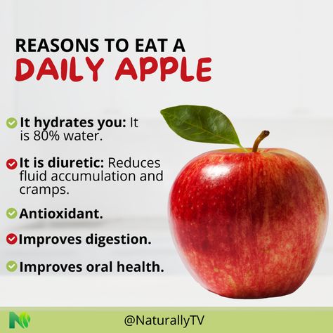 Did you know that eating an apple a day can be your best habit? 😋🍏
This delicious fruit not only refreshes you, but is also loaded with essential nutrients.

It helps you keep your heart healthy, strengthens your defenses and even improves your memory. 🤩

It's like a little natural miracle! 👌

Next time you reach for a snack, choose an apple and give your body that boost of energy and well-being that it deserves. 🌟💚

Follow us for more Tips!
#health #natural #tips #apple #03oct Healthy Fruits To Eat, Benefits Of Apples, Apple Benefits, Low Cholesterol Diet, An Apple A Day, Apple A Day, Cholesterol Diet, Low Cholesterol, Apple A