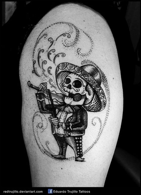 Mexican Tattoo Ideas For Men Small, Latino Tattoos, Mariachi Tattoo, Mexican Tattoo Ideas For Men, Mexican Tattoo Ideas, Day Of The Dead Skull Tattoo, Mexican Skull Tattoos, Skull Rose Tattoos, Mexican Tattoo