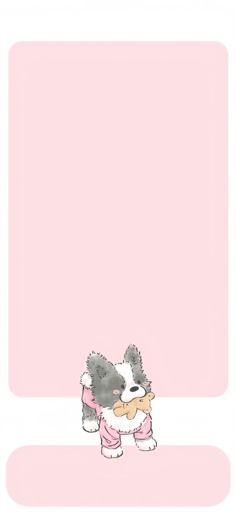 Kawaii Dog Wallpaper, Pink Puppy Aesthetic, Pink Dog Wallpaper, Puppy Wallpaper Iphone, Waves Wallpaper Iphone, Cute Dog Drawing, Cute Puppy Wallpaper, Puppy Wallpaper, Soft Pink Theme