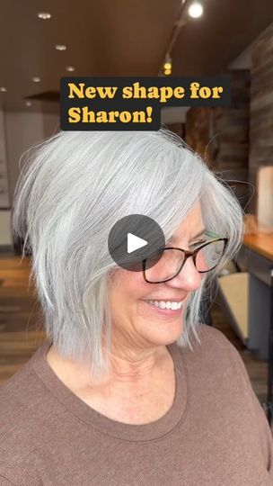 52K views · 3K reactions | * Lovin' Sharon's new Shape! 😙🫡🫡... by @rayvoltagebeauty 
——
Sharon is always up to play with her shape and texture 

If you have any questions about this cut out them in the comments

Created a layered bob with lots of texture to slim down the shape and create a very playful bob haircut.

I used my @arcscissors PARAGON II for most of the haircut. But I also used my Symmetry 10/10 under the parietal ridge to remove bulk but keep the shape.

#NeverSettle #madeinjapan #arcscissors #btcArc #btcQuickieCut #btcReelQuickie #womenover50 #hairReels #silverhair #grayhair #haircuts #btcrayvoltagebeauty | behindthechair.com | behindthechair_com · Original audio Messy Razored Pixie Bob, Layered Concave Bob, Textured Bob Back View, Messy Short Haircut For Women, From Bob To Shag, Textured Bob Vs Layered Bob, How To Wavy Bob, Shag Bob Haircut With Bangs, Layered Shaggy Bob Hairstyles