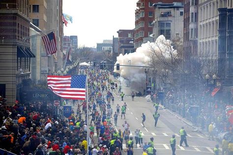 Tribute - one year anniversary. Image: A bomb explodes in the crowd as runners cross the finish line during the 117th Boston Marathon. Read more: http://www.nbcnews.com/storyline/boston-bombing-anniversary/anniversary-tribute-honors-heroes-victims-marathon-blasts-n79771 @NBC News #BostonBombing #Tribute #Heroes #Victims Boston Marathon Finish Line, Boston Strong, Boston Marathon, Today In History, Lone Wolf, April 15, In Boston, Boston, Google Search