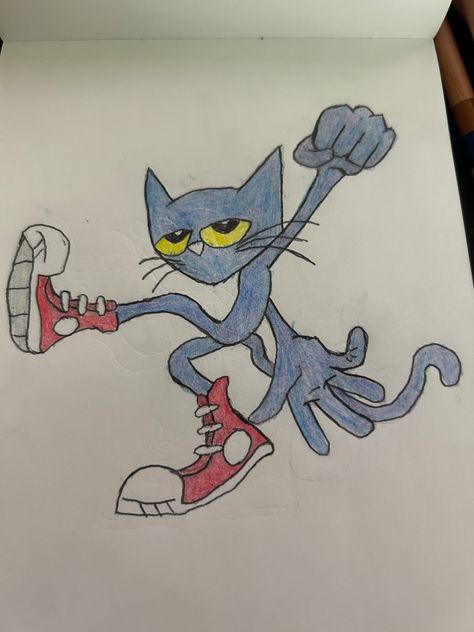 Peat The Cat, Pete The Cat Valentine, Pete The Cat Fanart, Tattoo Sketch Art, Pete The Cat Art, Cartoon Style Drawing, Pete The Cat, Graffiti Style Art, Cat Valentine