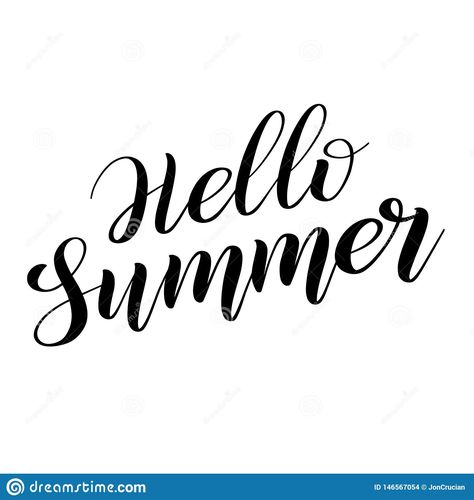 Summer In Cursive, Summer Calligraphy, Lettering Composition, Calligraphy Fonts Alphabet, Brush Pen Lettering, Sun Illustration, Text Generator, Hand Drawn Lettering, In Cursive