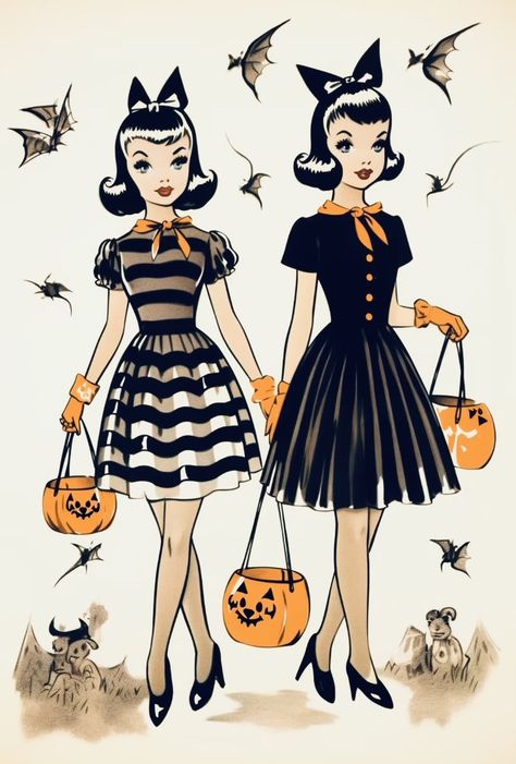 Vintage Halloween Art, Spooky Party, Halloween Illustration, Horror Movie Characters, Halloween Tattoos, Halloween Images, Halloween Vintage, Foto Vintage, Fall Halloween Decor