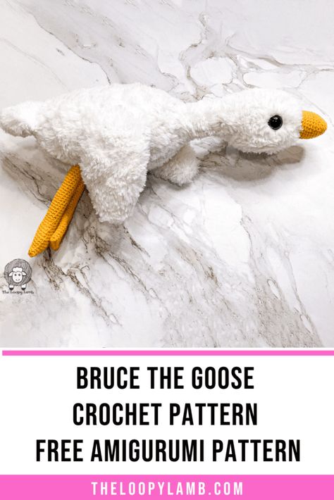 Goose Crochet Pattern, Crochet Goose Pattern, Crochet Pattern Free Amigurumi, Goose Crochet, Crochet Goose, Goose Pattern, Pattern Free Amigurumi, Quick Crochet Projects, The Goose