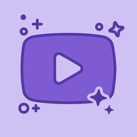 Youtube Lifestyle, Purple App Icon, Kawaii App, Purple Icon, Shortcut Icon, Zestaw Ikon, Mobile App Icon, App Store Icon, Custom Ipad