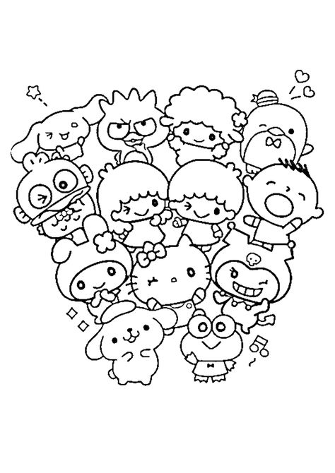 Print out these free Kuromi coloring pages and let your creativity flow! Choose from a variety of designs, including Kuromi with her friends, Kuromi in different outfits, and Kuromi doing different activities. These coloring pages are perfect for kids of all ages.  #Kuromi #Sanrio #ColoringPages #FreePrintable #Kids Kuromi Drawing, Sanrio Coloring Pages, Sanrio Coloring, Lineart Coloring, Worksheet Coloring, Hello Kitty Imagenes, Hello Kitty Colouring Pages, Dibujos Aesthetic, Family Coloring Pages