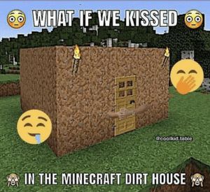 Minecraft Dirt House, What If We Kissed, We Kissed, House Meme, Minecraft Meme, Minecraft House Tutorials, Amazing Minecraft, Me Me, Minecraft Houses