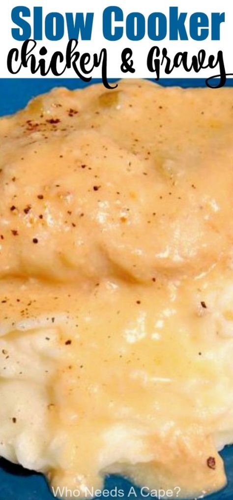 Slow Cooker Chicken Gravy, Crockpot Chicken Gravy, Slow Cooker Chicken And Gravy, Instant Pots, Crockpot Chicken And Gravy, Chicken And Gravy, Diy Easy Recipes, With Mashed Potatoes, Chicken Gravy