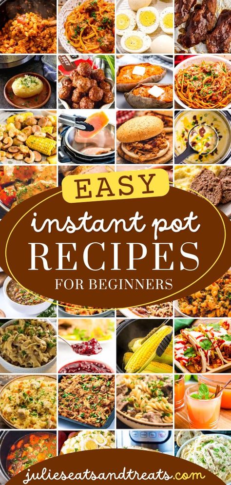 These Easy Instant Pot Recipes for Beginners are quick, easy, and family-approved! These recipes are perfect for the newbie because they are simple but delicious. Pin this to your easy dinner ideas or weekend dinner ideas! Easy Pot Recipes, Instant Pot Recipes Beginner, Smart Pot Recipes, Instapot Meals For One, Instant Pot Recipes Quick And Easy, Best Instant Pot Recipes For Beginners, 6qt Instant Pot Recipes, Easy Healthy Dinner Recipes Instant Pot, Instapot Recipes For Two